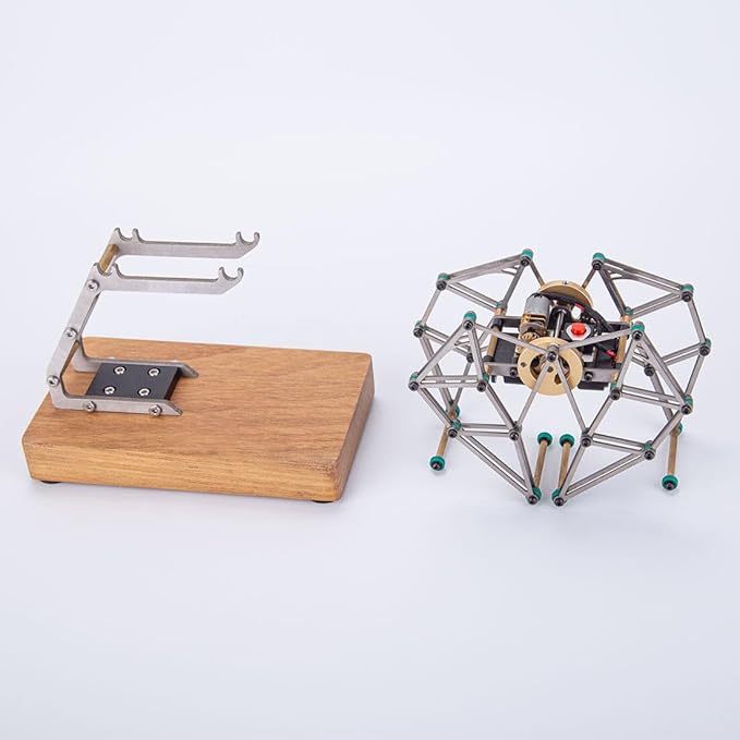 Gear-Driven Walking Model with Base, 3D Metal Experimental Science Toy for Adults