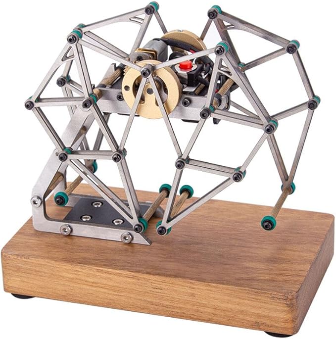 Gear-Driven Walking Model with Base, 3D Metal Experimental Science Toy for Adults