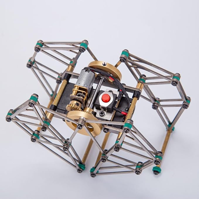 Gear-Driven Walking Model with Base, 3D Metal Experimental Science Toy for Adults